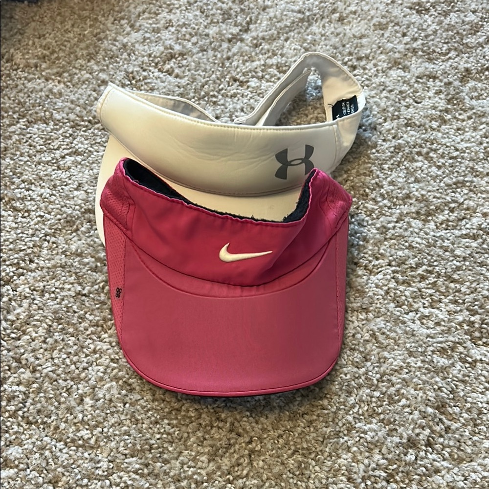 Nike Pink and White Women's Visor
